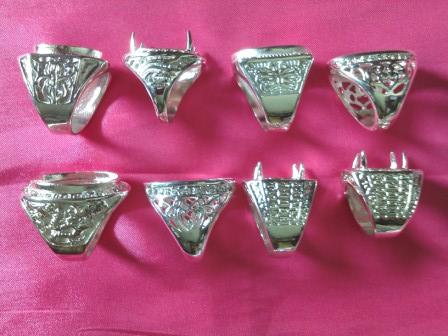 Cincin Ring Cangkang Titanium Perak