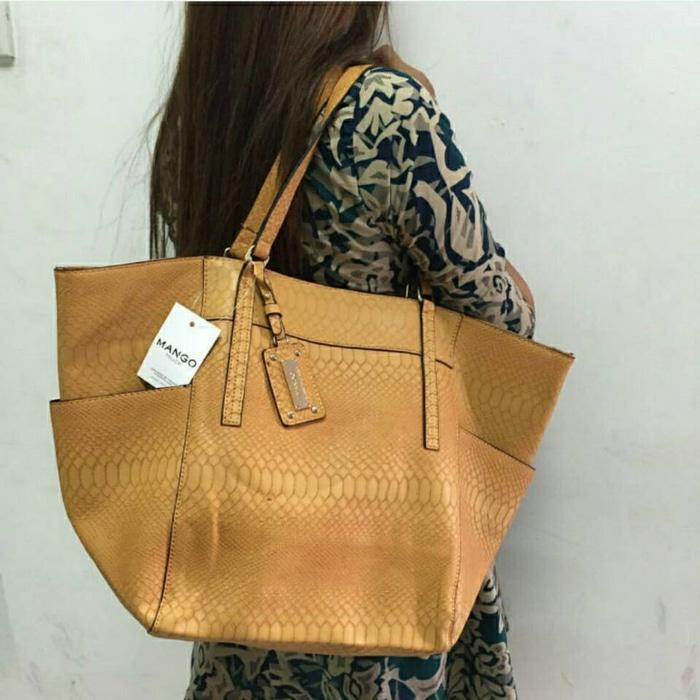 MNG MANGO CROCO MUSTARD RFBM090-TAS BRANDED-TAS MANGO ORI