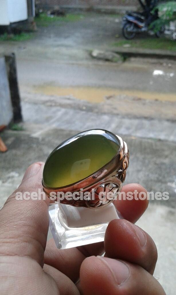 cincin batu giok idocrase bio solar PESONA ACEH ukuran super jumbo