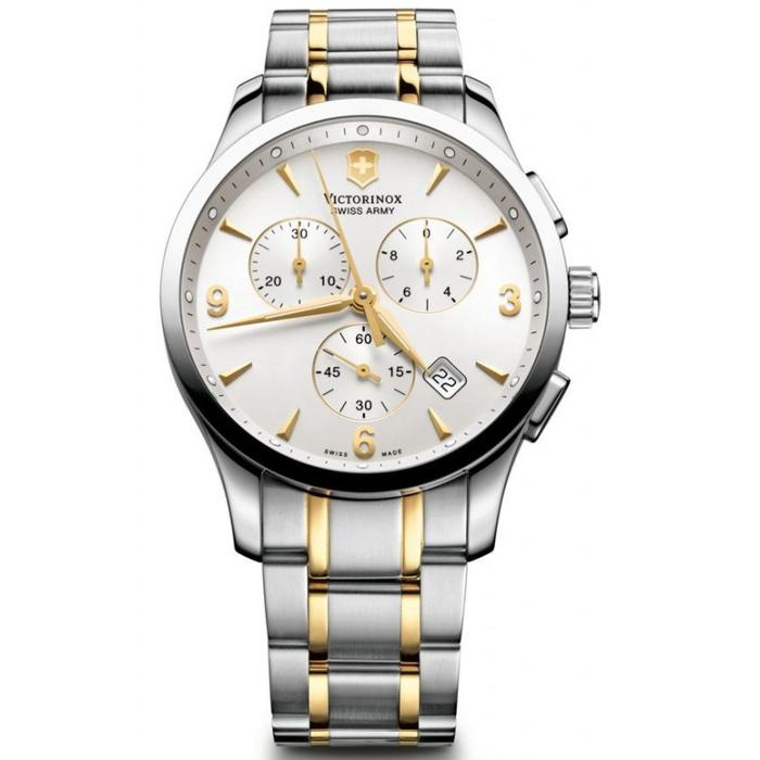 Jam Tangan Victorinox Alliance 241666 Silver Leather