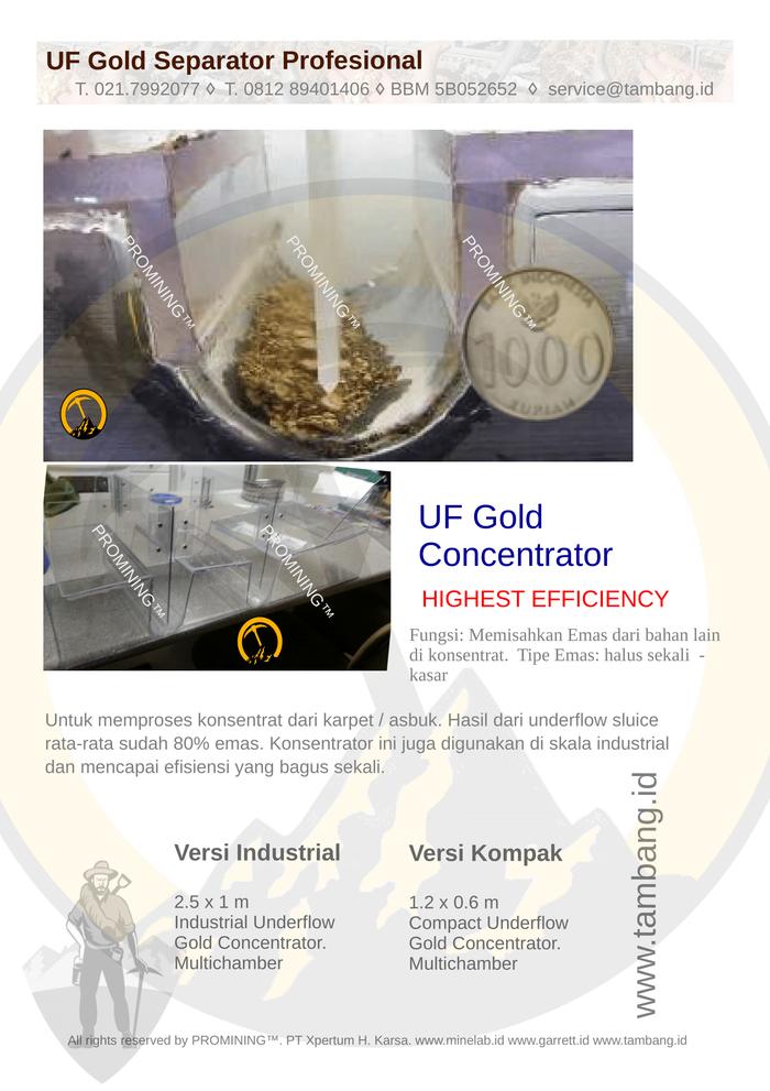 Alat Tambang - Separator Emas SFS Kompak - Ori - ATM PROMINING