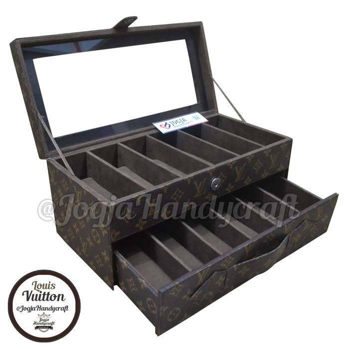 LV Monogram Sun Glasses Box Organizer | Kotak Tempat Kacamata Isi 12