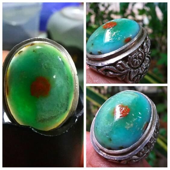 natural hijau darson asli garut kristal ring perak handmade lawas