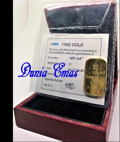 Logam Mulia 10 Gram PT.Antam Sertifikat Resmi.