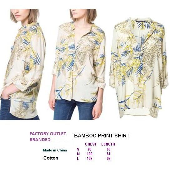 BAMBOO PRINT SHIRT. Made in China - FASHIONme FACTORY OUTLET BRANDED