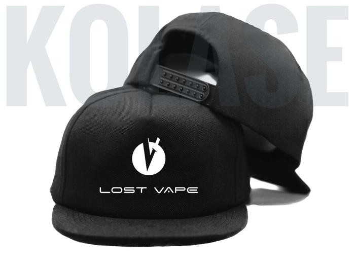 TOPI SNAPBACK LOST VAPE HITAM - KOLASE