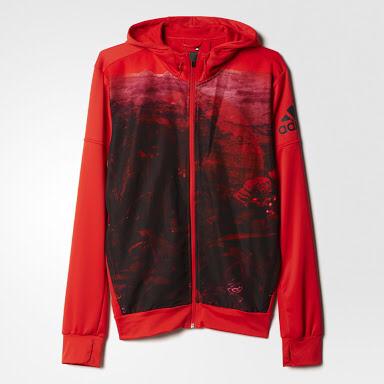 Adidas Men's Continent Daybreaker Hoodie Red Original
