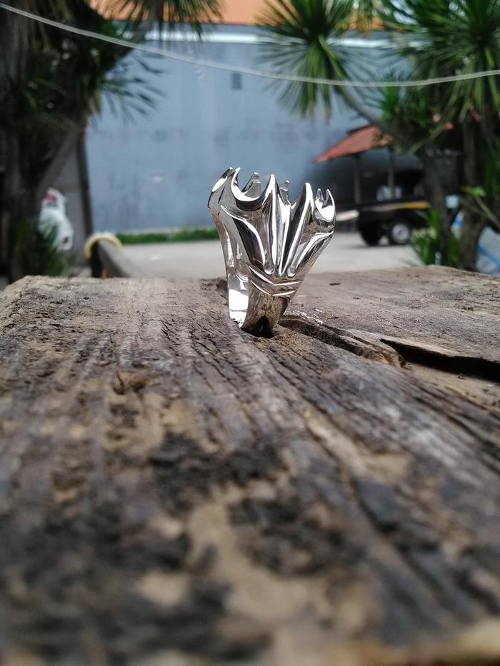 emban cincin perak 925 handmade motif kembang cina