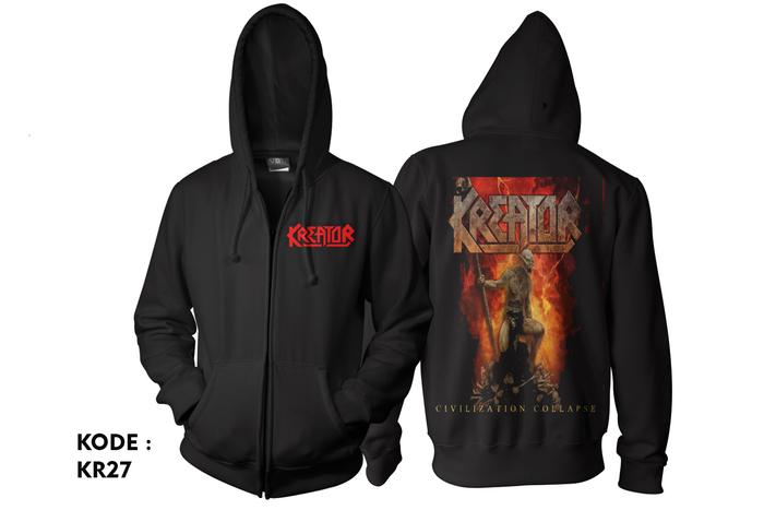 Jaket band kreator-zipper kreator-switer kreator-hoodie kreator kr27