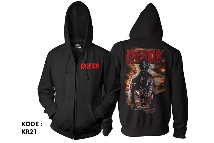 Jaket band kreator-zipper kreator-switer kreator-hoodie kreator kr21