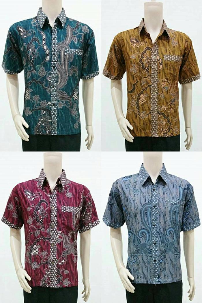 KEMEJA LENGAN PENDEK BATIK Serat Kayu