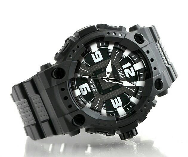 Jam Tangan Pria QQ Q&Q GW82J Original GW82 Hitam Putih