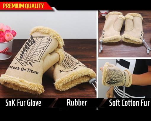 Shingeki no Kyojin Fur Glove || Attack on Titan