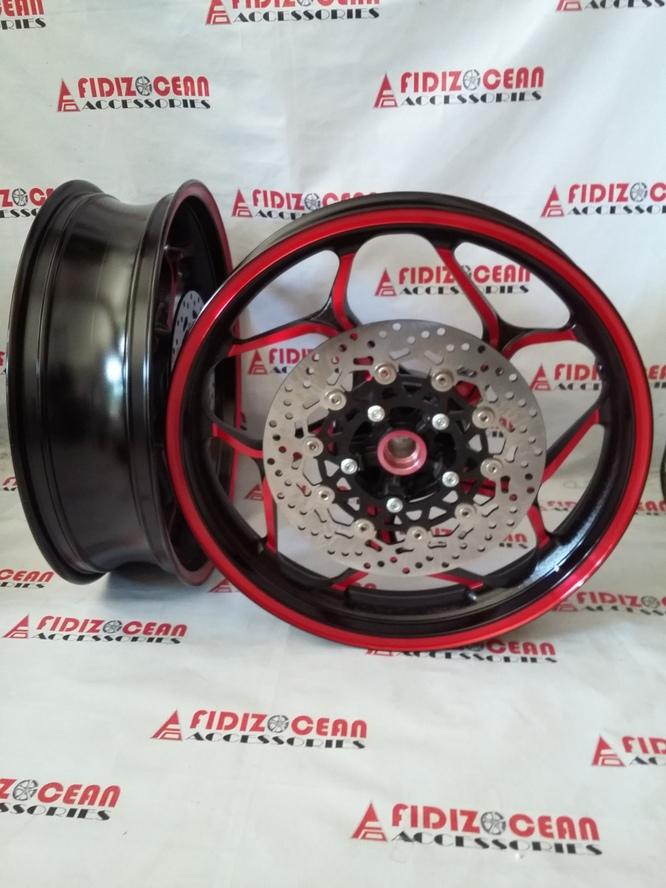 Velg Axio Red black YZF-R15 4,5-3 Inch + double disc depan blkg