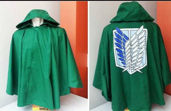 Attack On Titan Jubah AOT Anime Cosplay Hijau Green Jaket JZ SNK 01