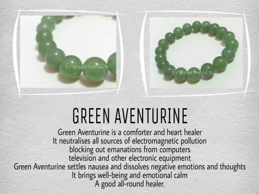 Gelang Natural Aventurine 10mm Untuk Kesehatan Jantung, Sirkulasi darah, serta mendukung sistem sara