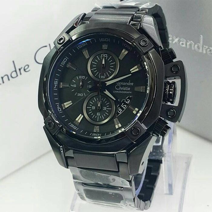 Jam Alexandre Christie AC 6225 MC AC6225MC Full Hitam Original