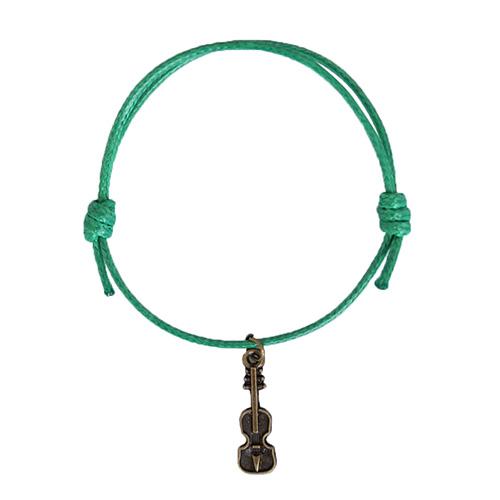 Gelang Biola | New Musical Cotton Bracelet - Violin Green