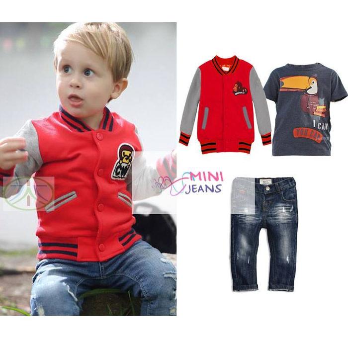 3-in-1 Parrot Set Jeans And Jacket