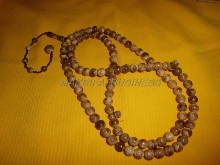 Tasbih TALI ARUS PUTIH akar batu 99 biji 9 mm