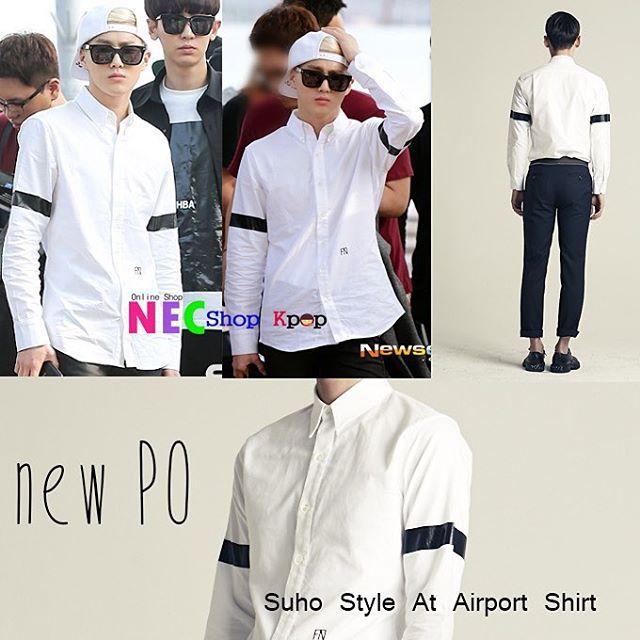 SUHO EXO STYLE SHIRT AT AIRPORT