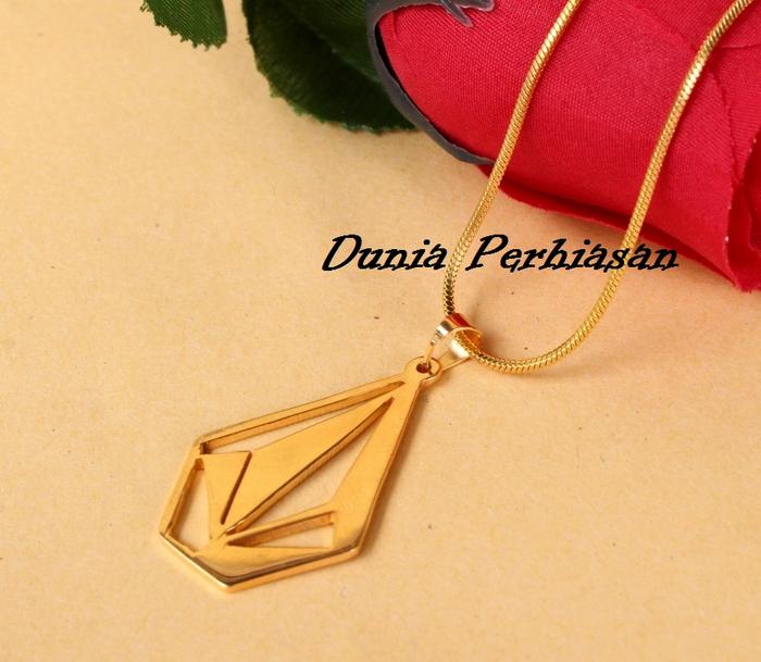 Kalung Volcom - Perhiasan Nama Lapis Emas Volcom Custom