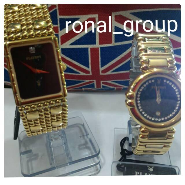 Jam tangan swiss merek play boy gold IPG