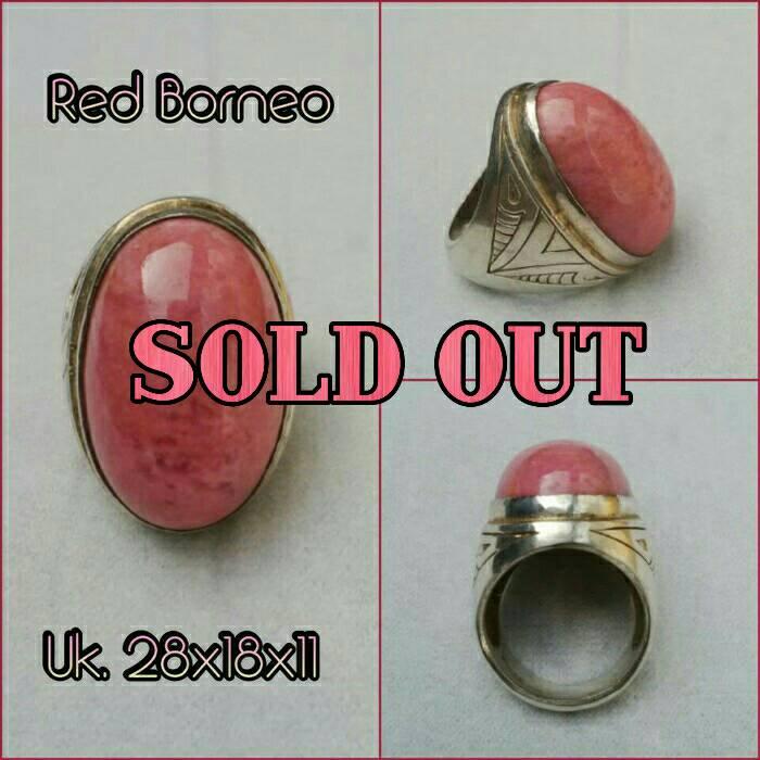 Batu Red Borneo Super ( Rhodonite ) Size Kantoran Jumbo Uk. 28x18x11