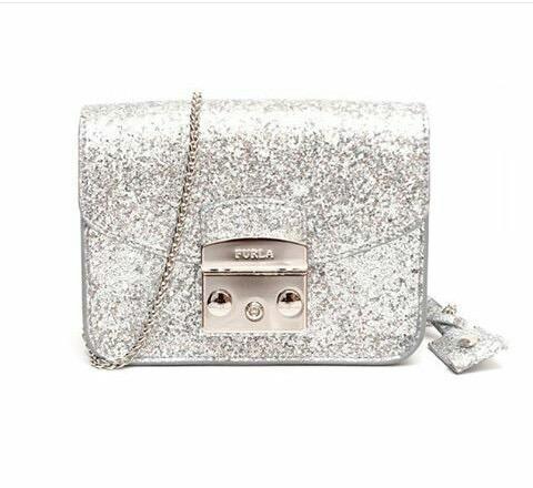 Authentic Furla mini glitter metropolis