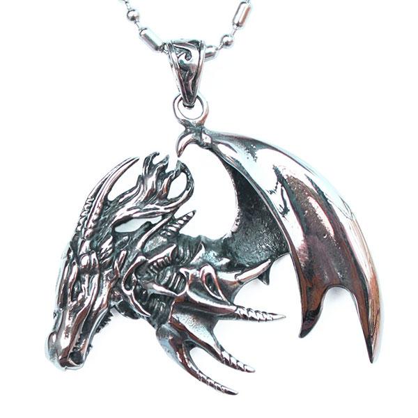 VERNYX Kalung Pria Gothic Dragonfly Titanium Steel [KLO3034]