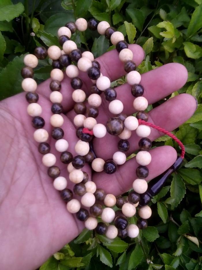tasbih muslim akar bahar putih kombinasi akar bahar cemara