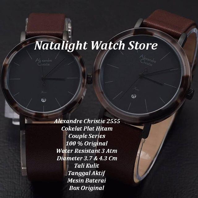 JAM TANGAN COUPLE SIMPLE ELEGAN MEWAH ALEXANDRE CHRISTIE 2555 ORIGINAL