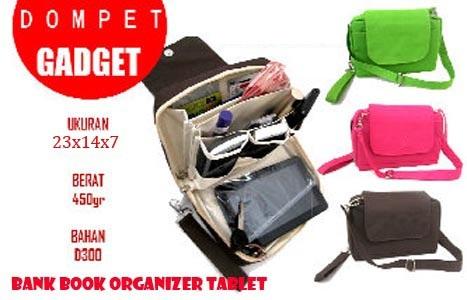 bank book organizer tablet / bag / tas dompet gadget hp murah unik