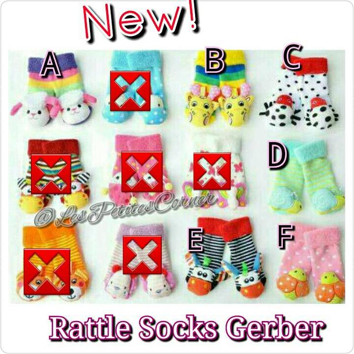 Rattle Socks Gerber / Kaos Kaki Rattle Bayi