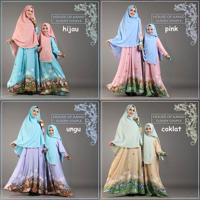 Dress + Khimar Syar'i Cloudy Kids By Kanio