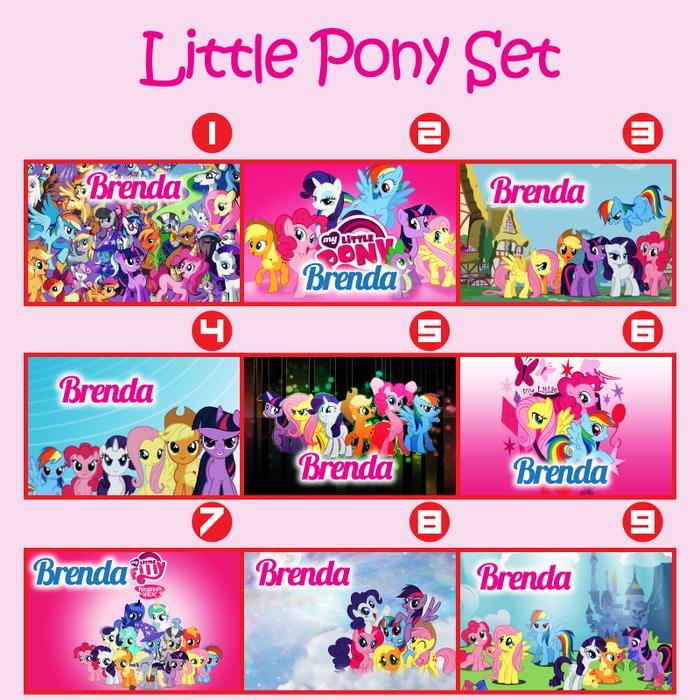 Custom Name Bag Tags My Little Pony (Gantungan Tas My Little Pony)