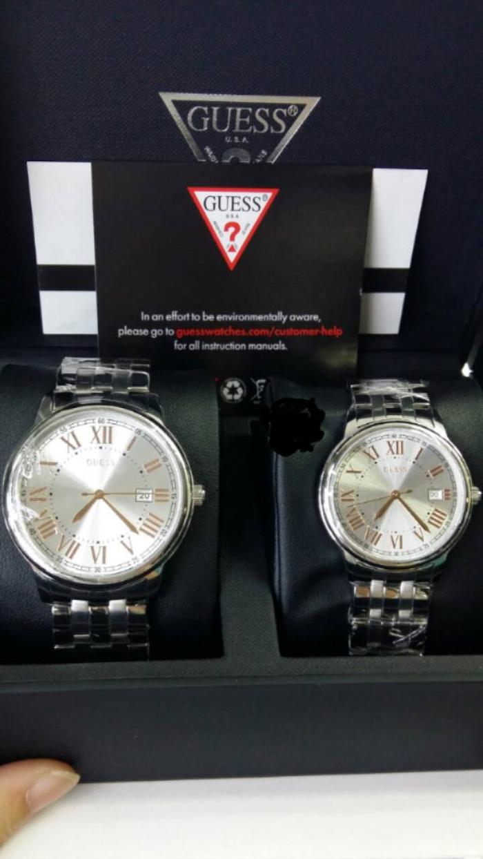 Jam tangan Guess W0740p2 Set Of 2 Couple original