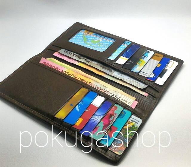 dompet kulit pria wanita / dompet panjang asli garut / dompet garut