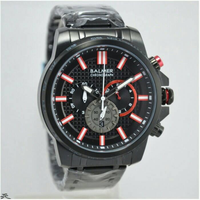 JAM TANGAN PRIA BALMER B.7901MB BLACK RED. GARANSI RESMI 1TAHUN