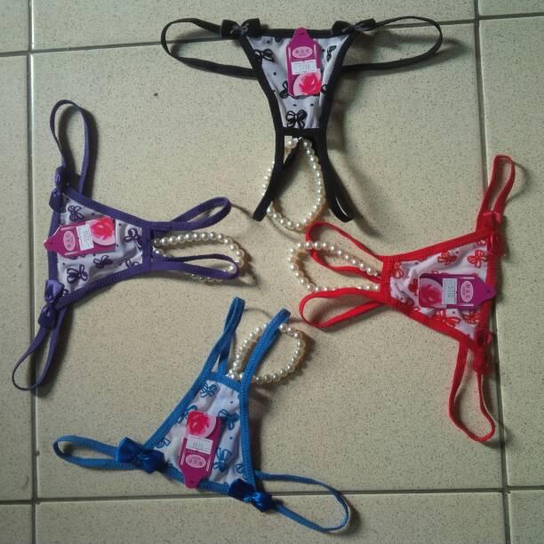 Celana Dalam G String Transparan Bolong Tengah 5718