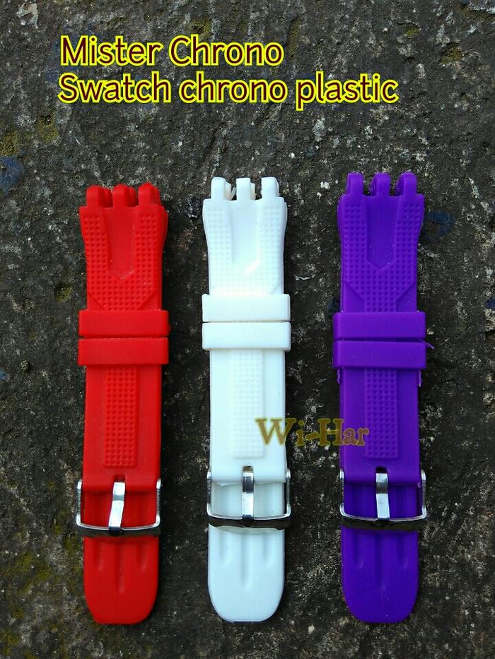 STRAP RUBBER SWATCH MISTER CHRONO / SWATCH CHRONO PLASTIC