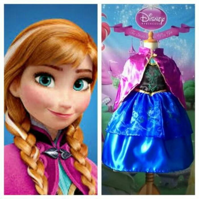 BAJU DRESS ANAK GAUN ULTAH-KOSTUM FROZEN ANNA