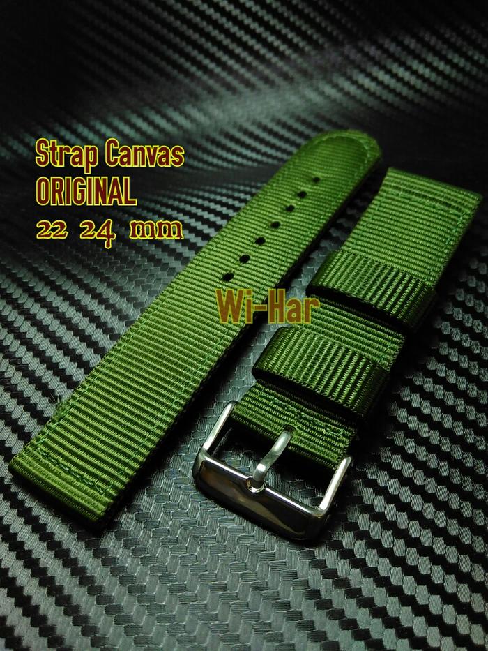 STRAP TALI JAM CANVAS ORIGINAL UNTUK SEIKO DAN SWISS ARMY | HIJAU