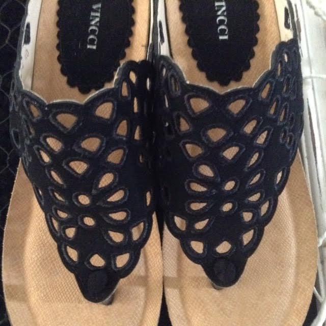Vincci Women Perforated Wedges Sandal
