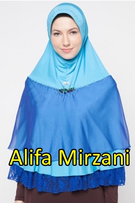 ALIFA MIRZANI / Jilbab Pesta Instan Panjang Bergo Hijab Syari
