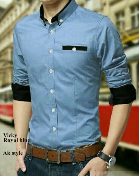 kemeja vicky blue sea