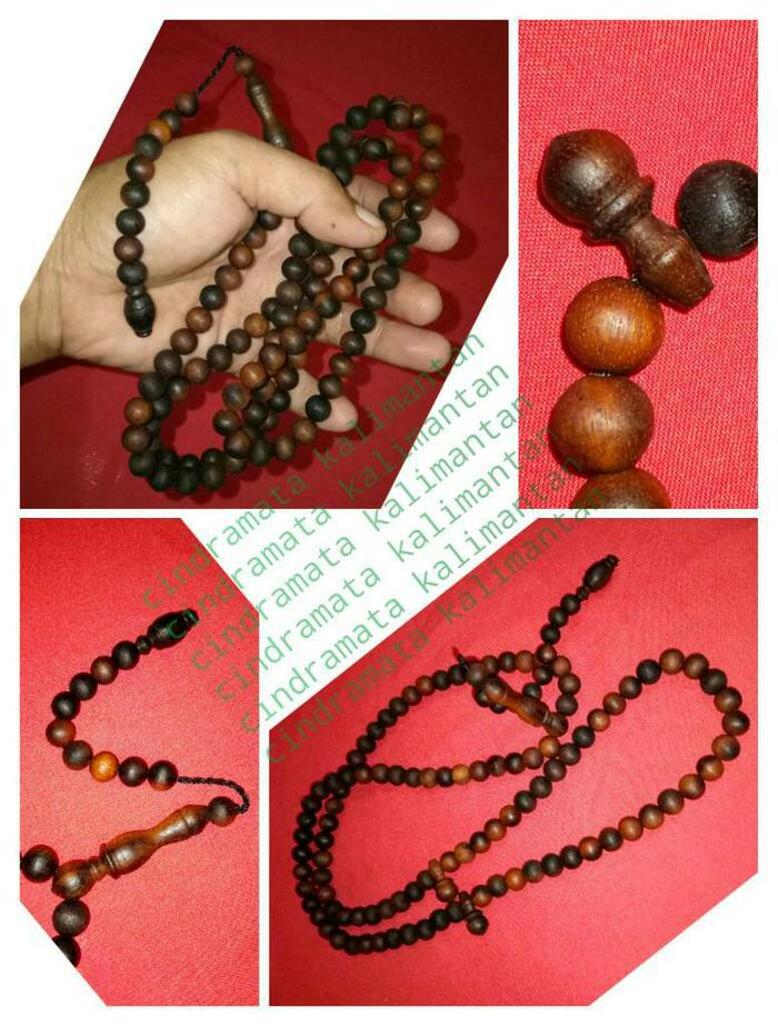 Tasbih kayu Ulin menang asli Kalimantan (9 mm)