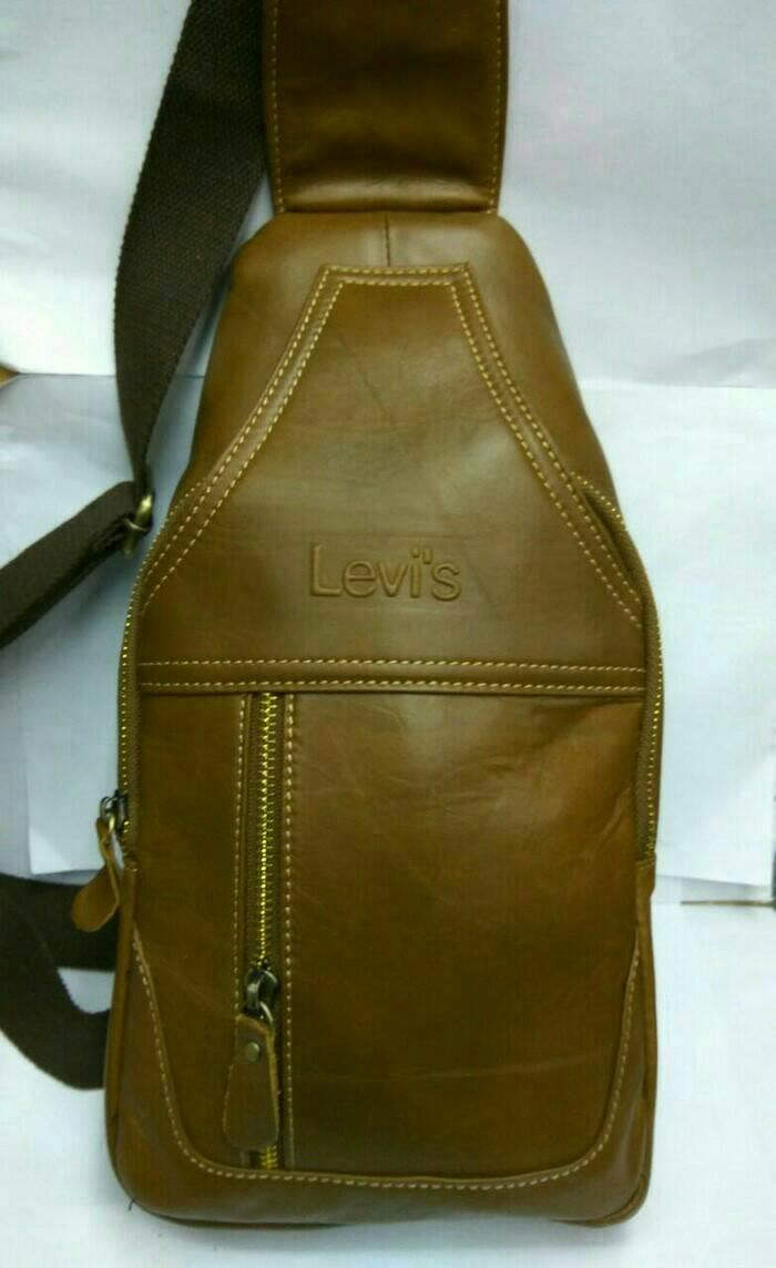 tas sling bag levis kulit asli original 012