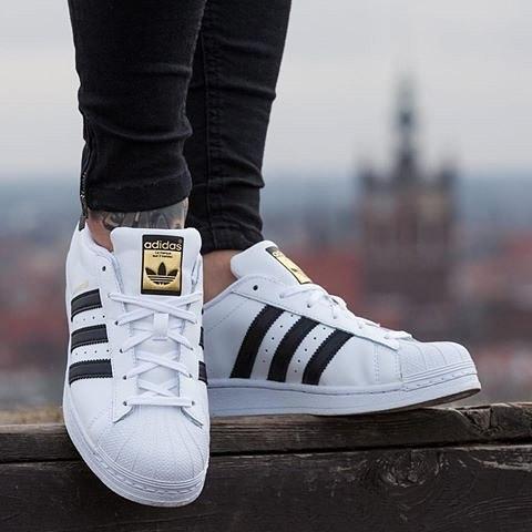 ADIDAS SUPERSTAR FOUNDATION "FTWR WHITE/BLACK/GOLD"