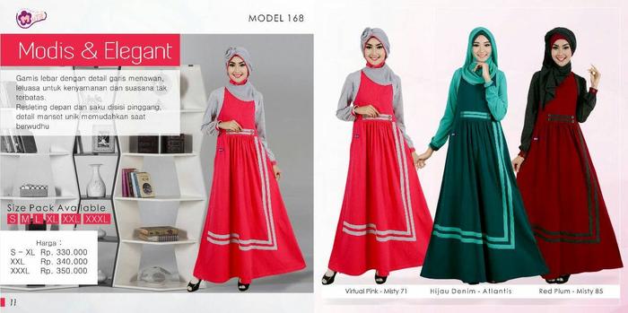 Baju MuTif 168 Size XXL/Hijab Fashion/Baju Hijab/Dress/Gamis